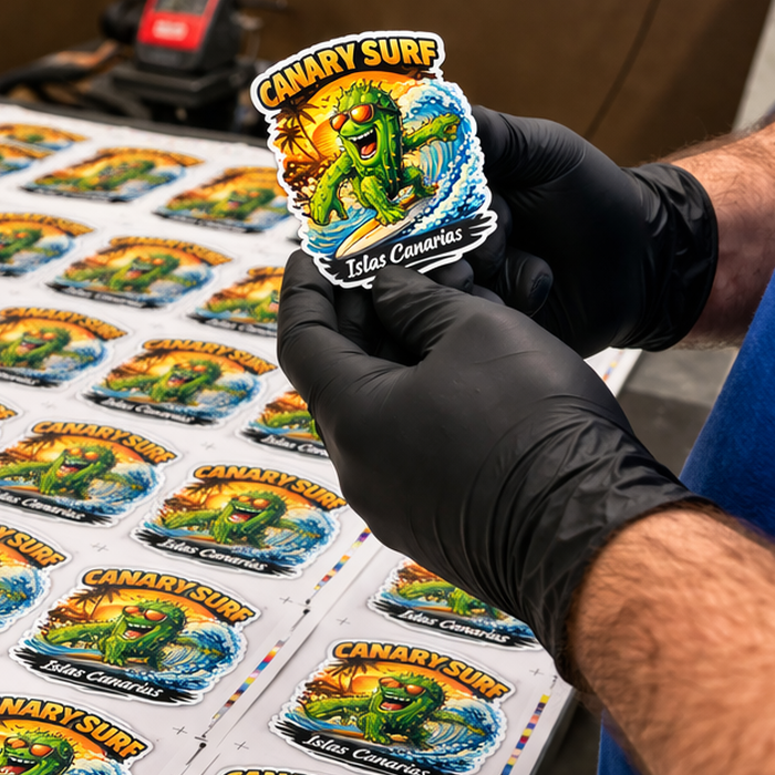 Nuestra producción de Stickers en Tenerife, Islas Canarias